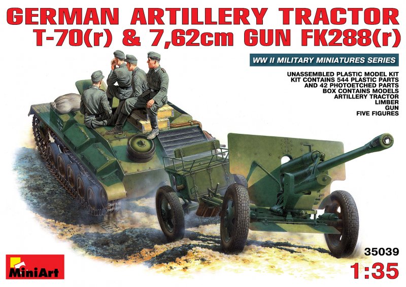 Deutsche T-70+76,2mm FK 288 mit Crew Deutsche T-70+76,2mm FK 288 mit Crew von Mini Art