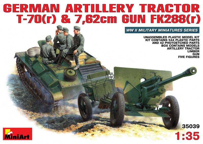 Deutsche T-70+76,2mm FK 288 mit Crew von Mini Art