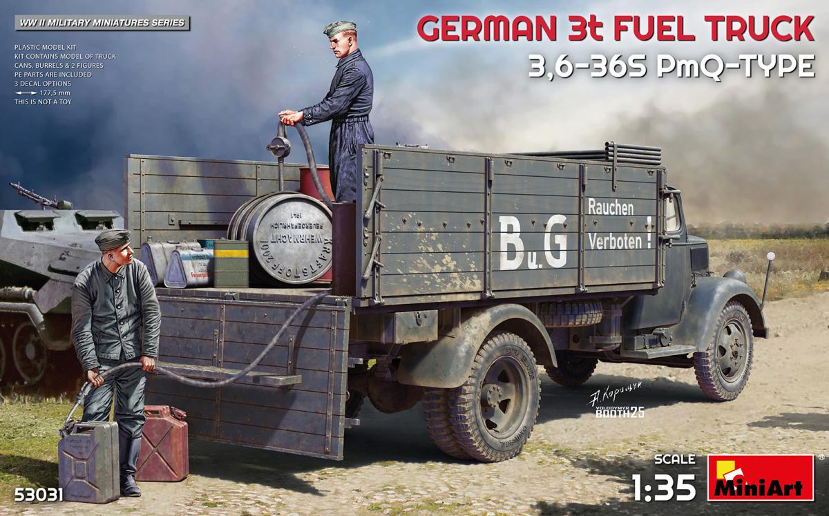 Deutscher 3 Tonnen Tanklastwagen Typ 3,6-36S PmQ (3 Figuren) von Mini Art