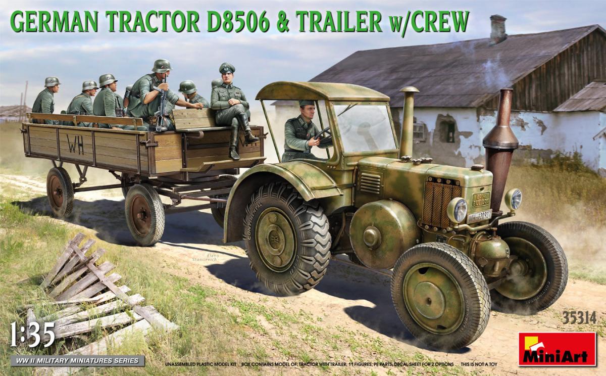 German Tractor D8506 with Trailer & Crew German Tractor D8506 with Trailer & Crew von Mini Art
