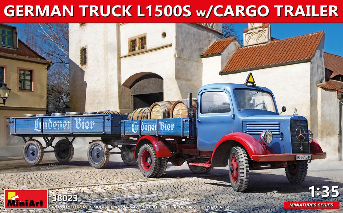 German Truck L1500S w/ Cargo Trailer German Truck L1500S w/ Cargo Trailer von Mini Art