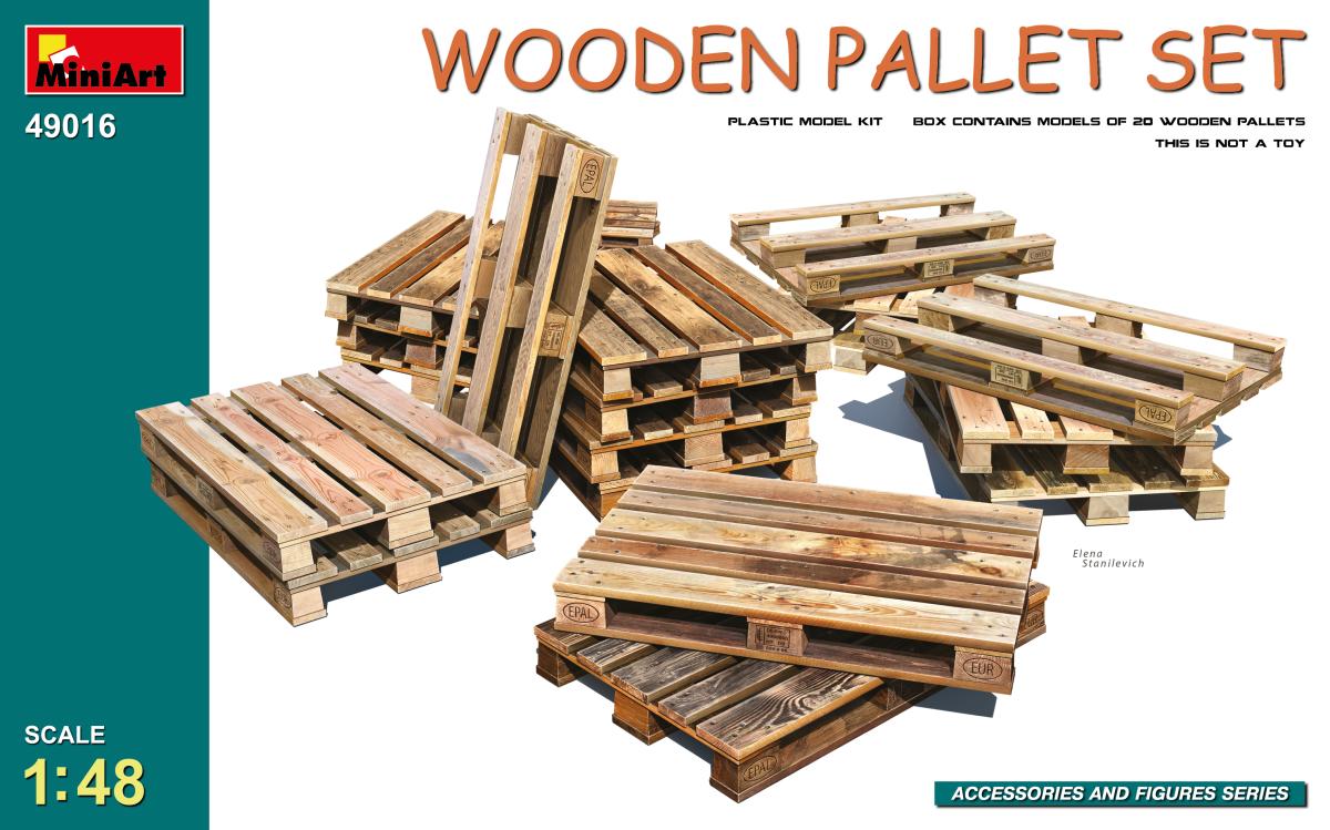 Holzpaletten Set (20) von Mini Art