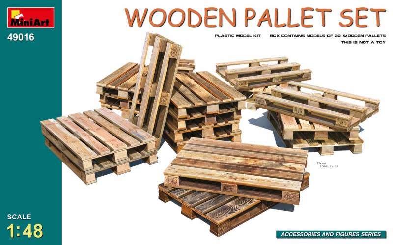 Holzpaletten Set (20) von Mini Art
