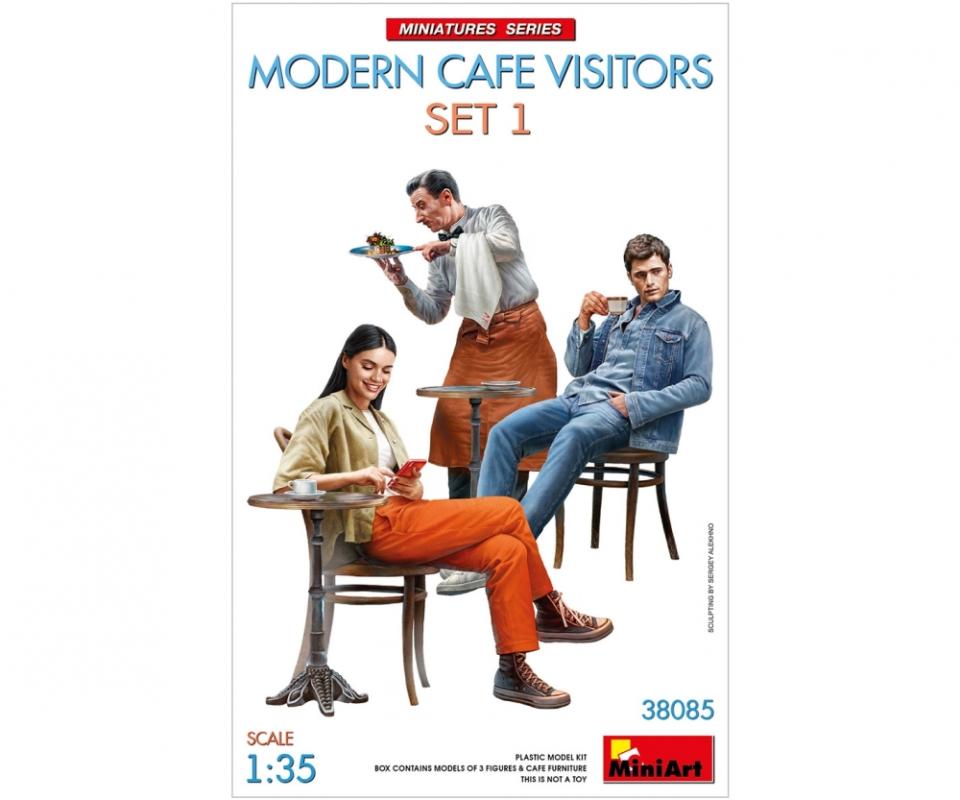 Kellner und Café Besucher [3 Figuren] von Mini Art
