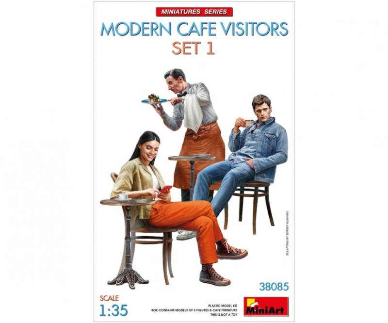Kellner und Café Besucher [3 Figuren] von Mini Art
