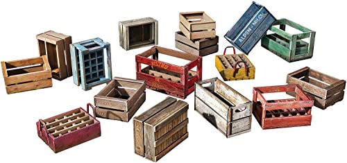 Mini Art 550035651 MiniArt 35651 1:35 Holzkisten (16) Getränke/Lebensm. -originalgetreue Nachbildung, Modellbau, Plastik Bausatz, Basteln, Hobby, Kleben, Modellbausatz, Zusammenbauen, unlackiert von MiniArt