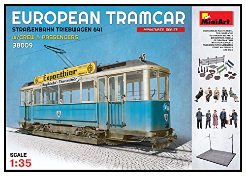 Mini Art 550038009 MiniArt 38009 1:35 Diorama Straßenbahn m. Base/Zub. -originalgetreue Nachbildung, Modellbau, Plastik Bausatz, Basteln, Hobby, Kleben, Modellbausatz, Zusammenbauen, unlackiert von MiniArt