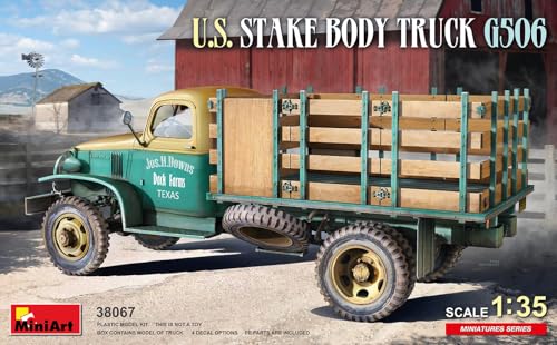 MiniArt 38067 1:35 US Transport-LKW G506 - originalgetreue Nachbildung, Modellbau, Plastik Bausatz, Basteln, Hobby, Kleben, Modellbausatz, Zusammenbauen, unlackiert von MiniArt