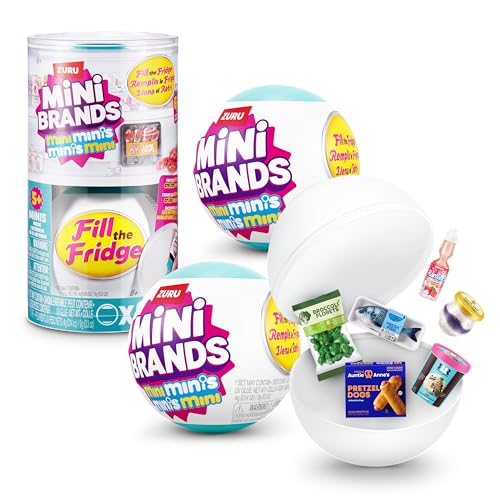 Mini Brands Fill The Fridge Mini Minis Serie 1 von ZURU(2 Kapsel), Miniaturspielzeug zum Sammeln, Blindverpackung, Mini-Nachbildung, Sammler ab 8 Jahren von Mini Brands