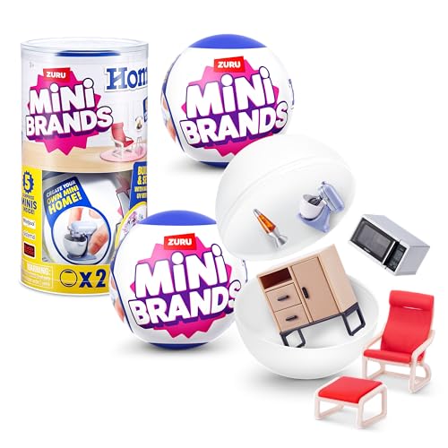 Mini Brands Home Kapsel von ZURU, Minis zum Sammeln, Überraschung, Blindverpackung, Sammelartikel (2 Kapseln), Muttertagsgeschenk von Mini Brands
