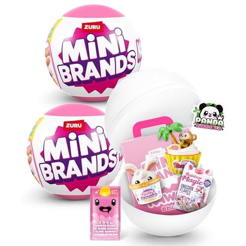 Mini Brands Kawaii Kapsel von ZURU, Überraschungs-Kawaii-Minis zum Sammeln, Blindverpackung, Sammelartikel mit japanischem Thema (2 Kapseln), 2 Capsules von Mini Brands