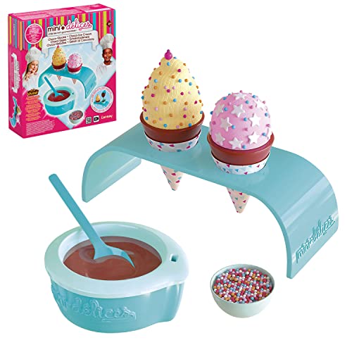 Mini Delices MND04000 Cones Ice Cream Schokoladenzapfen Eiscreme-Set – Bastelset – Küchen-und Lebensmittelspielzeug für Kinder, Mehrfarbig, S von Mini Delices
