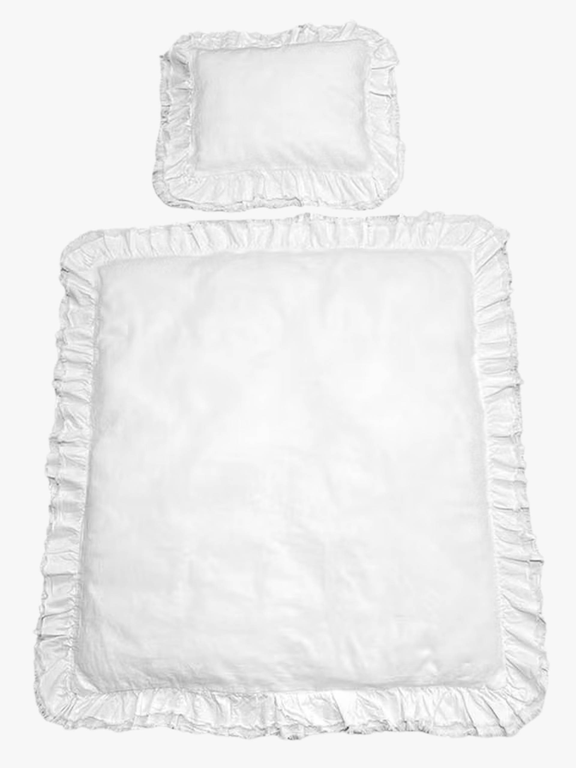 Mini Dreams Bettwäsche Vintage Rüsche Babybett, Weiß von Mini Dreams