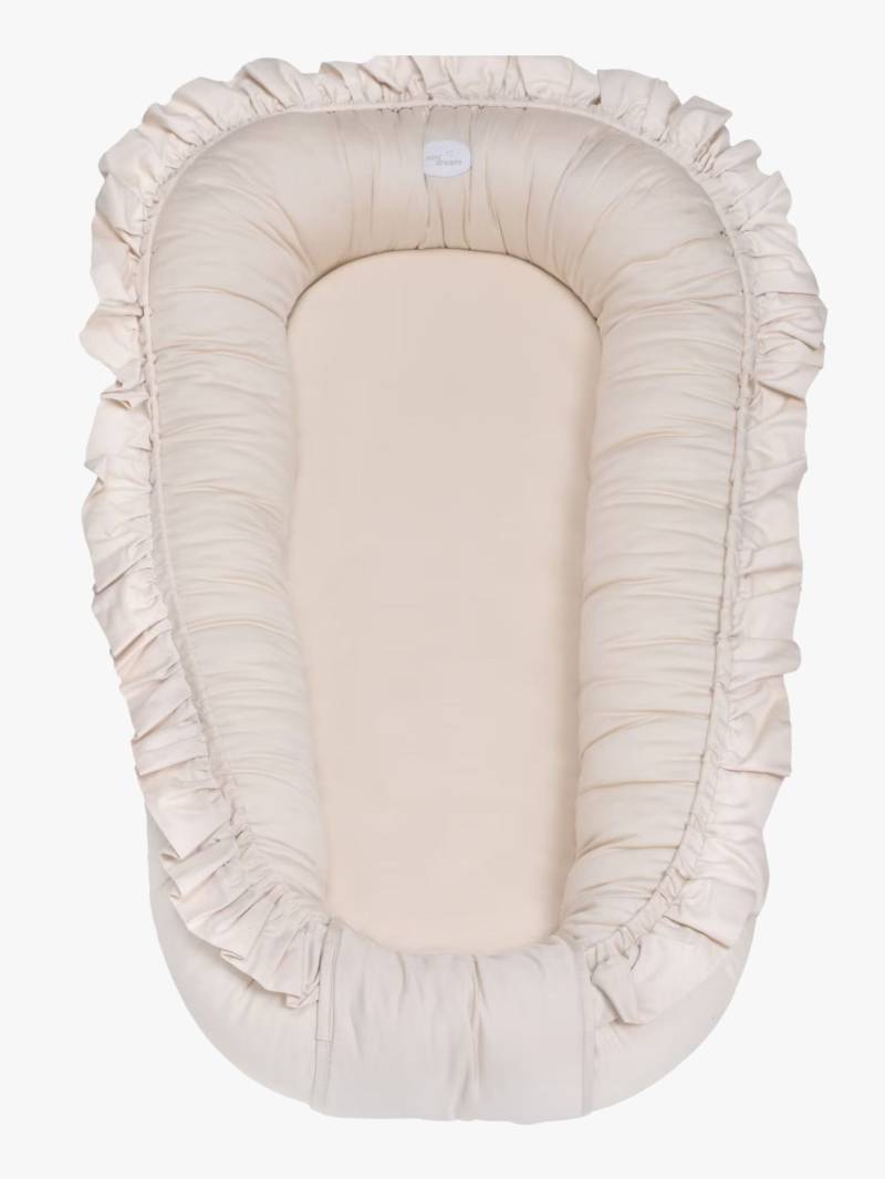 Mini Dreams Cozy Babynest Rüschen, Beige von Mini Dreams