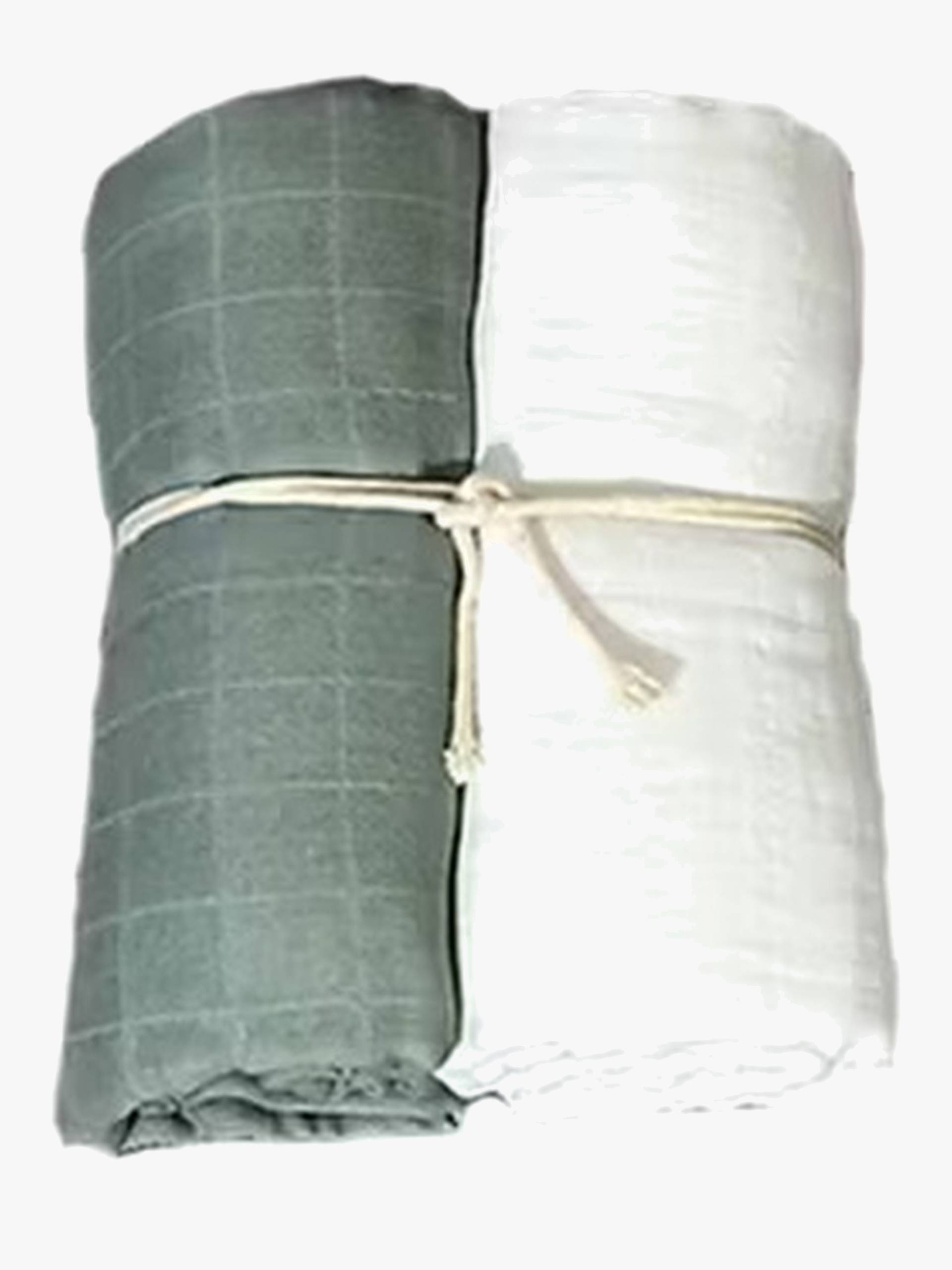 Mini Dreams Musselintuch 2er-Pack, Green Sand von Mini Dreams