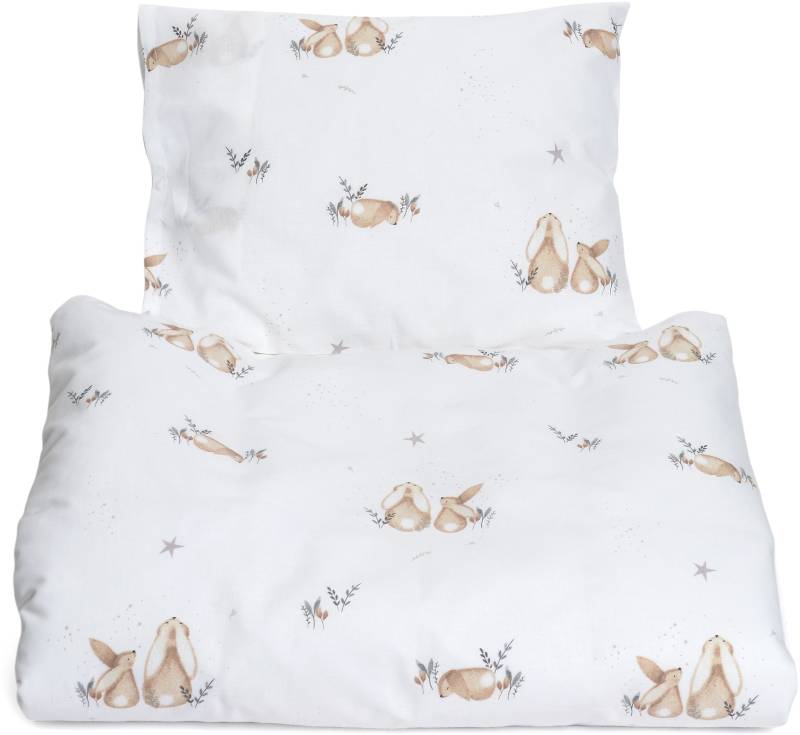 MiniDreams Bettwäsche Babybett 100x130 cm Bunny, Weiß von Mini Dreams