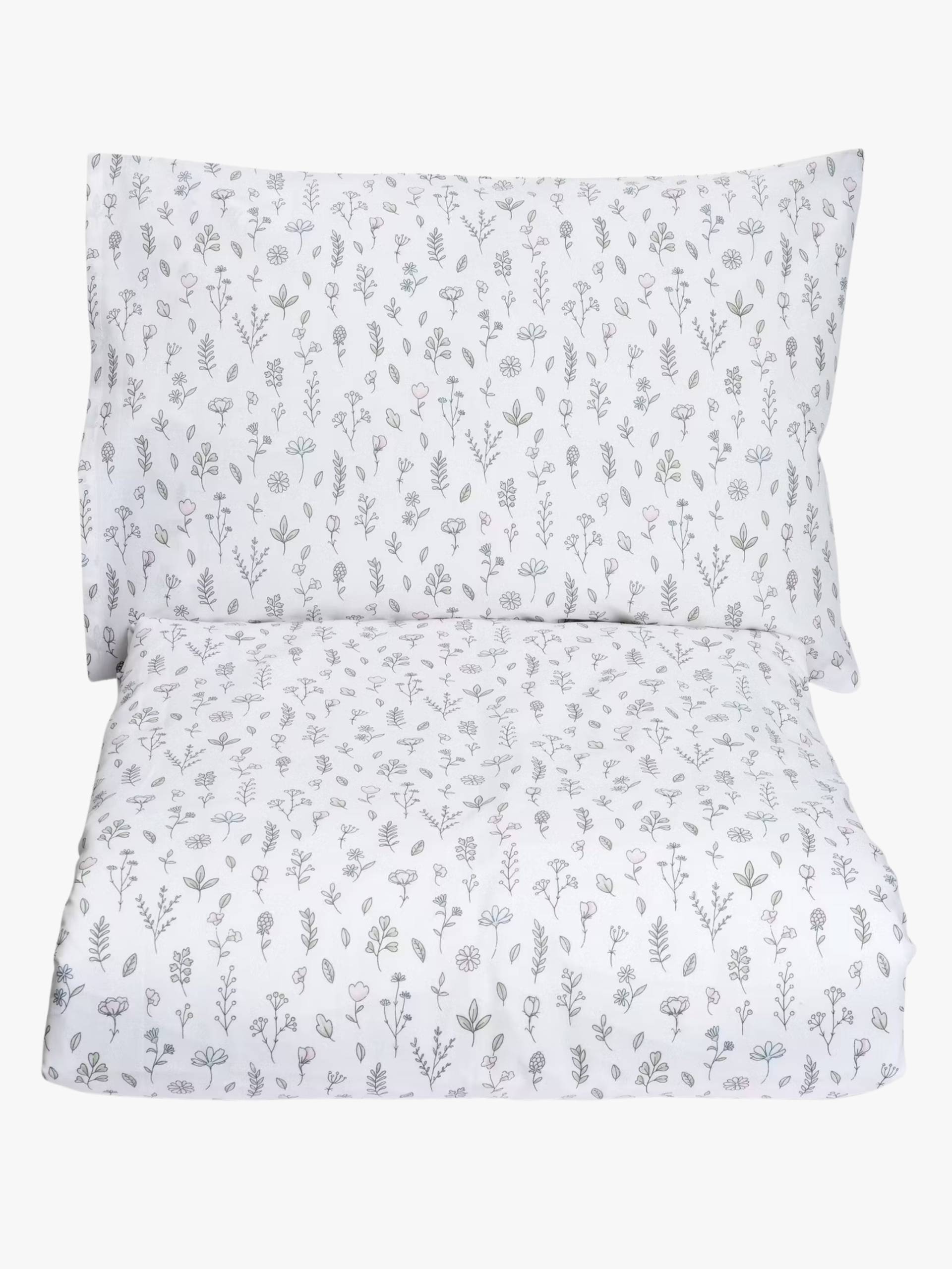 MiniDreams Bettwäsche Babybett Blumenwiese, Weiß von Mini Dreams