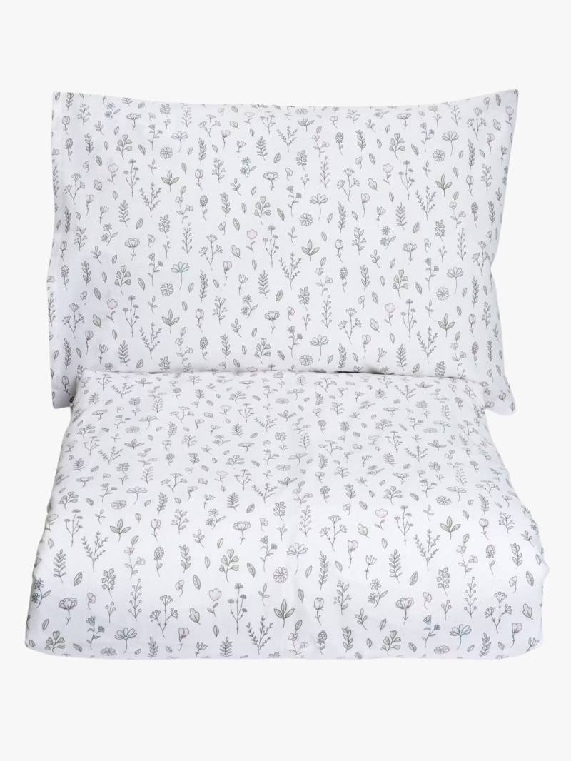 MiniDreams Bettwäsche Babybett Blumenwiese, Weiß von Mini Dreams