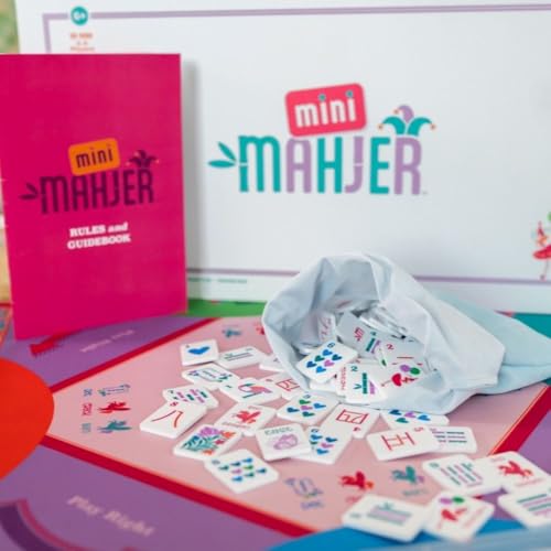 Mini Mahjer Spiel- und Starterset - Machen Sie Mahjong einfacher für Familien (Rackin' Rosie Edition Komplettes Spiel) von Mini Mahjer