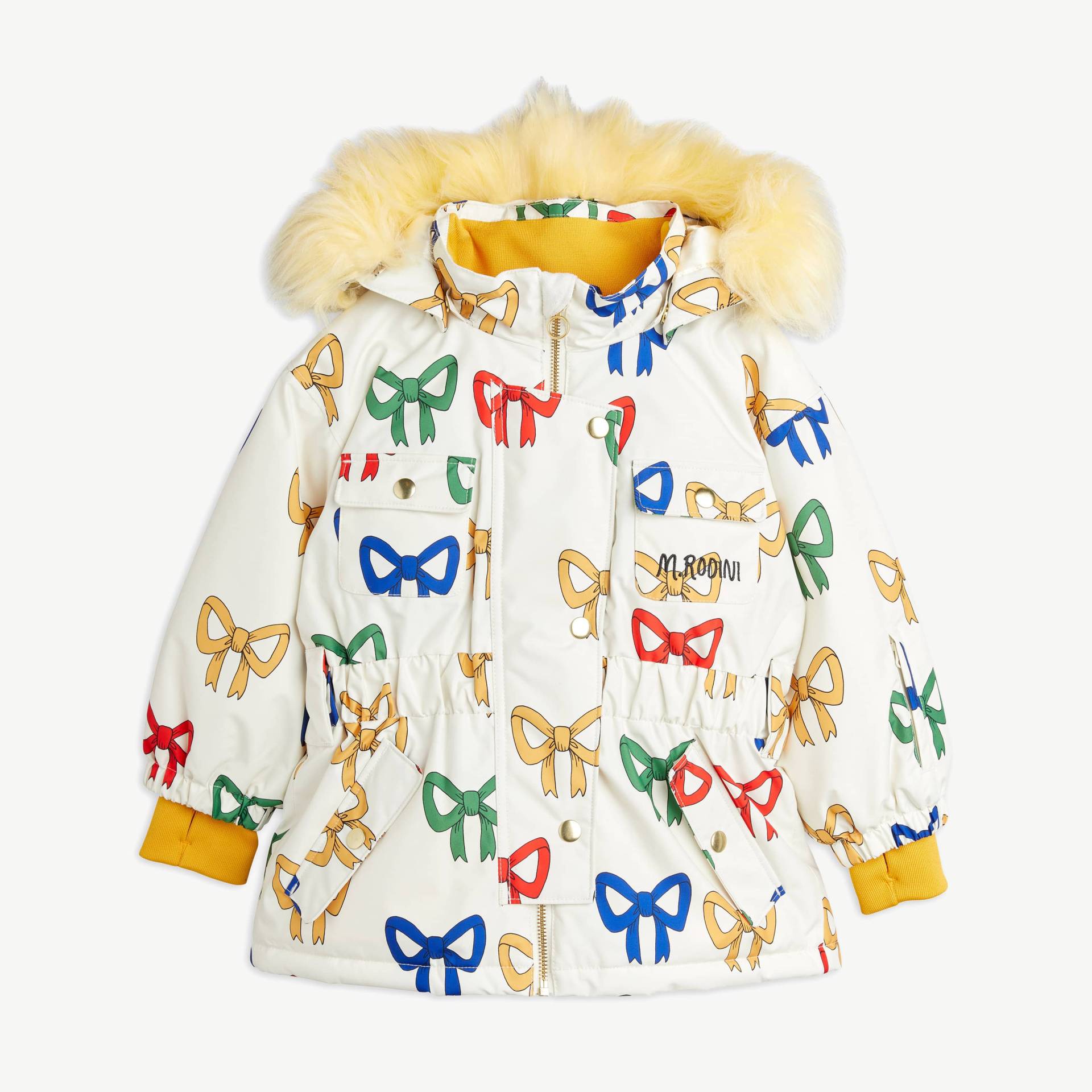 Bow Funktionsjacke aus recyceltem Material in Offwhite Bow Funktionsjacke aus recyceltem Material in Offwhite von Mini Rodini