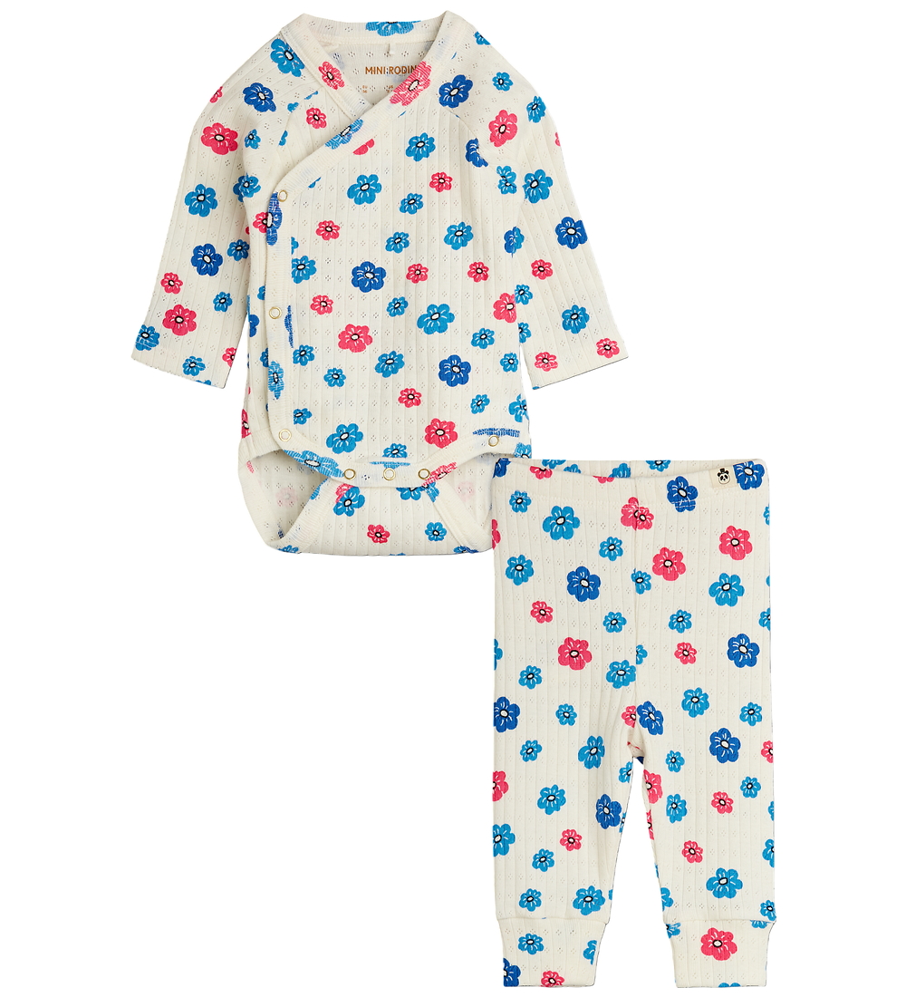 Mini Rodini Set - Rib - Blumen/Pointelle - Multi - Mini Rodini - 68 - Body L/Ä Mini Rodini Set - Rib - Blumen/Pointelle - Multi - Mini Rodini - 68 - Body L/Ä von Mini Rodini