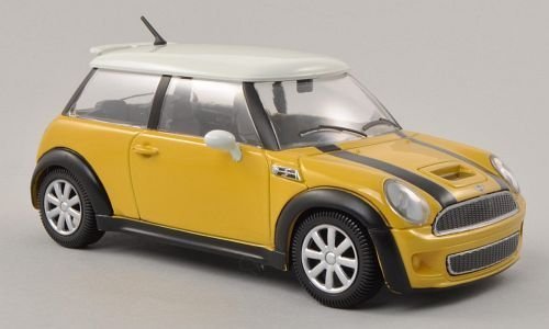Mini Cooper S, gelb/weiss, 0, Modellauto, Fertigmodell, Bburago 1:24 von MINI
