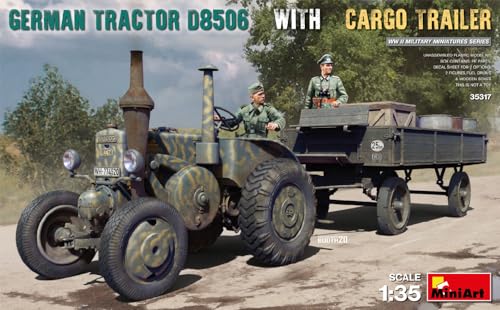 Mini Art 35317 1:35 Dt. Traktor D8506 m.Transportan.(2) - originalgetreue Nachbildung, Modellbau, Plastik Bausatz, Traktor Bausatz, Modellbausatz, 1:35 Traktor von MiniArt