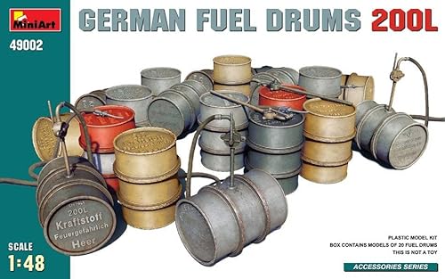 KIT DA MONTARE IN Scala COMPATIBILE Con German Fuel Drums 200 Lt KIT 1:48 MINIART MIN49002 von MiniArt