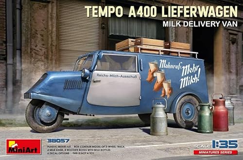 Leitermontagen-Set kompatibel mit Tempo A400 LifeWagen Milk Delivery Van Kit 1:35 Miniart MIN38057 von MiniArt