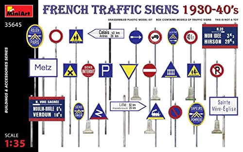MONTAGEKIT KOMPATIBEL MIT French Traffic Signs 1930-40s KIT 1:35 MINIART MIN35645 von MiniArt