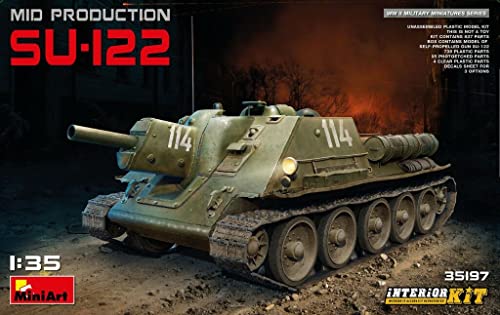 Mini Art 35197 1:35 SU-122 Mit. Prod. m. Interieur - originalgetreue Nachbildung, Modellbau, Plastik Bausatz, Basteln, Hobby, Kleben, Modellbausatz, Zusammenbauen, unlackiert Mini Art 35197 1:35 SU-122 Mit. Prod. m. Interieur - originalgetreue Nachbildung, Modellbau, Plastik Bausatz, Basteln, Hobby, Kleben, Modellbausatz, Zusammenbauen, unlackiert von MiniArt