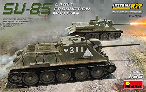 MiniArt 35204 1:35 SU-85 Mod.1944 Frü. Prod. Interieur - originalgetreue Nachbildung, Modellbau, Plastik Bausatz, Basteln, Hobby, Kleben, Modellbausatz, Zusammenbauen, unlackiert MiniArt 35204 1:35 SU-85 Mod.1944 Frü. Prod. Interieur - originalgetreue Nachbildung, Modellbau, Plastik Bausatz, Basteln, Hobby, Kleben, Modellbausatz, Zusammenbauen, unlackiert von MiniArt