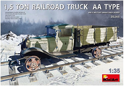 Mini Art 35265 1:35 1,5to Schienen-LKW AA Type m.Schi.-originalgetreue Nachbildung, Modellbau, Plastik Bausatz, Basteln, Hobby, Kleben, Modellbausatz, Zusammenbauen, unlackiert Mini Art 35265 1:35 1,5to Schienen-LKW AA Type m.Schi.-originalgetreue Nachbildung, Modellbau, Plastik Bausatz, Basteln, Hobby, Kleben, Modellbausatz, Zusammenbauen, unlackiert von MiniArt