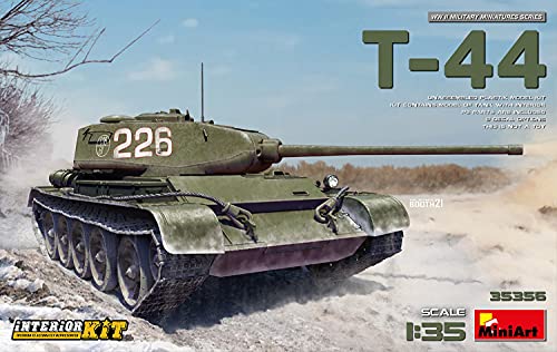 Mini Art 35356 1:35 T-44 m. Interieur-originalgetreue Nachbildung, Modellbau, Plastik Bausatz, Basteln, Hobby, Kleben, Modellbausatz, Zusammenbauen, unlackiert Mini Art 35356 1:35 T-44 m. Interieur-originalgetreue Nachbildung, Modellbau, Plastik Bausatz, Basteln, Hobby, Kleben, Modellbausatz, Zusammenbauen, unlackiert von MiniArt