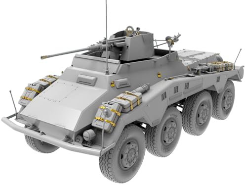 MiniArt 35431 1:35 Dt. Sd.Kfz.234/3 2cm Lafette 38 - originalgetreue Nachbildung, Modellbau, Plastik Bausatz, Basteln, Hobby, Kleben, Modellbausatz, Zusammenbauen von MiniArt