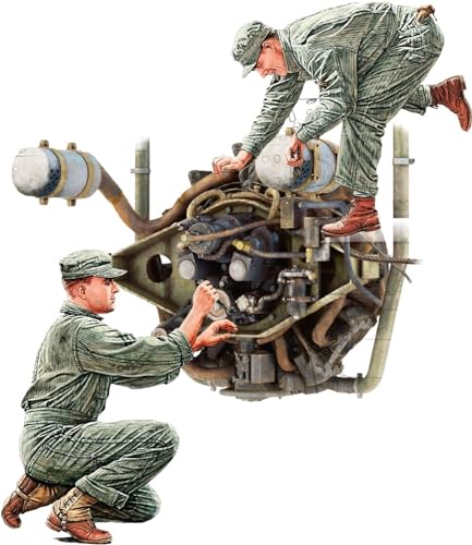 MiniArt 35461 1:35 US Panzer Rep. Crew m. W670 Motor - originalgetreue Nachbildung, Modellbau, Plastik Bausatz, Basteln, Hobby, Kleben, Modellbausatz, Zusammenbauen, unlackiert von MiniArt