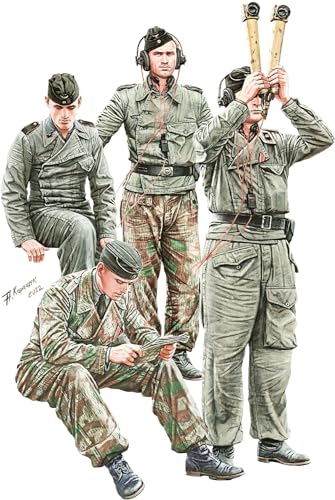 MiniArt 35465 1:35 Panzer Crew (1943-1945) - originalgetreue Nachbildung, Modellbau, Plastik Bausatz, Basteln, Hobby, Kleben, Modellbausatz, Zusammenbauen, unlackiert von MiniArt