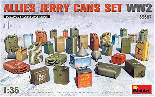 Mini Art 35587 1:35 WW2 Kanister-Set Alliierte (30)-originalgetreue Nachbildung, Modellbau, Plastik Bausatz, Basteln, Hobby, Kleben, Modellbausatz, Zusammenbauen, unlackiert von MiniArt