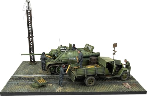 MiniArt 36071 1:35 SU-85 und GAZ-MM mit Crew Big Set - originalgetreue Nachbildung, Modellbau, Plastik Bausatz, Basteln, Hobby, Kleben, Modellbausatz, Zusammenbauen, unlackiert von MiniArt