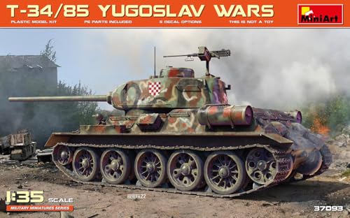 Mini Art 37093 1:35 T-34/85 Jugoslawien Krieg-originalgetreue Nachbildung, Modellbau, Plastik Bausatz, Basteln, Hobby, Kleben, Modellbausatz, Zusammenbauen, unlackiert Mini Art 37093 1:35 T-34/85 Jugoslawien Krieg-originalgetreue Nachbildung, Modellbau, Plastik Bausatz, Basteln, Hobby, Kleben, Modellbausatz, Zusammenbauen, unlackiert von MiniArt