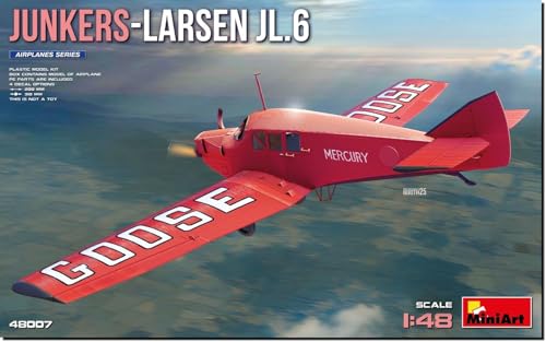 Mini Art 48007 1:48 Junkers-Larsen JL.6 - originalgetreue Nachbildung, Modellbau, Plastik Bausatz, Basteln, Hobby, Kleben, Modellbausatz, Zusammenbauen, unlackiert von MiniArt