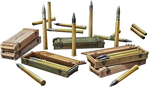 Mini Art 35398 1:35 Dt. 7,5cm PaK40 Munitionski. Set 1 - originalgetreue Nachbildung, Modellbau, Plastik Bausatz, Basteln, Hobby, Kleben, Modellbausatz, Zusammenbauen, unlackiert von MiniArt