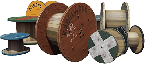 MiniArt 49008 1:48 Kabeltrommeln Holz (8) - originalgetreue Nachbildung, Modellbau, Plastik Bausatz, Basteln, Hobby, Kleben, Modellbausatz, Zusammenbauen, unlackiert von MiniArt