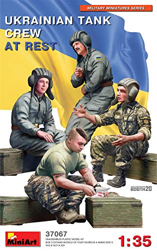 MiniArt 37067 1:35 Fig. Ukrainian Panzerb. In Ruhe (4) - originalgetreue Nachbildung, Modellbau, Plastik Bausatz, Basteln, Hobby, Kleben, Modellbausatz, Zusammenbauen, unlackiert von MiniArt