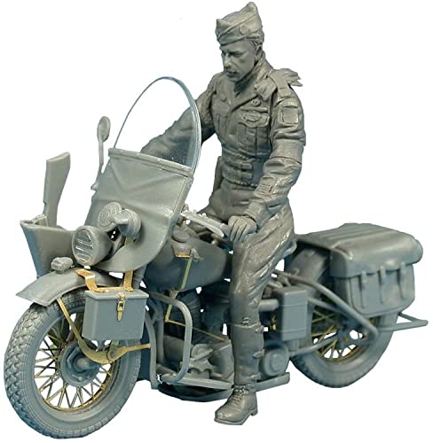 MiniArt 35168 1:35 US Militär Polizei mit Motorrad (1) - originalgetreue Nachbildung, Modellbau, Plastik Bausatz, Modellbausatz, Militär Bausatz, 1:35 Plastikbausatz von MiniArt