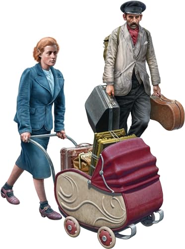 Mini Art 38084 1:35 Figuren Set Reisende Musikerfamilie(2) - originalgetreue Nachbildung, Modellbau, Plastik Bausatz, Basteln, Hobby, Kleben, Modellbausatz, Zusammenbauen, unlackiert von MiniArt