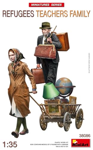 MiniArt 38086 1:35 Figuren Resiende Lehrerfamilie (2) - Set - originalgetreue Nachbildung, Modellbau, Plastik Bausatz, Basteln, Hobby, Kleben, Modellbausatz, Zusammenbauen, unlackiert von MiniArt