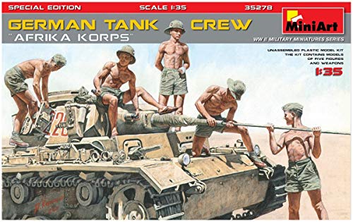 MiniArt 35278 1:35 Fig. Dt. Afrika Korps Pz. SE (5) - originalgetreue Nachbildung, Modellbau, Plastik Bausatz, Basteln, Hobby, Kleben, Modellbausatz, Zusammenbauen, unlackiert von MiniArt