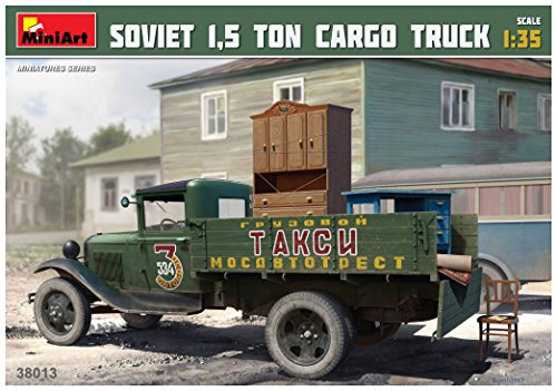 MiniArt 38013 1:35 Sov. 1,5 ton LKW AA Polutorka - originalgetreue Nachbildung, Modellbau, Plastik Bausatz, Basteln, Hobby, Kleben, Modellbausatz, Zusammenbauen, unlackiert MiniArt 38013 1:35 Sov. 1,5 ton LKW AA Polutorka - originalgetreue Nachbildung, Modellbau, Plastik Bausatz, Basteln, Hobby, Kleben, Modellbausatz, Zusammenbauen, unlackiert von MiniArt