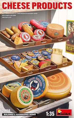 MiniArt 35656 1:35 Käseprodukte-Set - originalgetreue Nachbildung, Modellbau, Plastik Bausatz, Basteln, Hobby, Kleben, Modellbausatz, Zusammenbauen, unlackiert von MiniArt